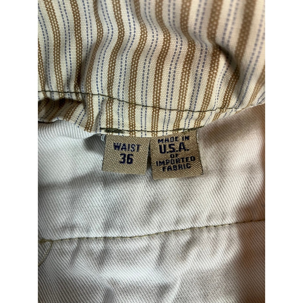 Bills Khakis M2 Classic Fit Chinos Mens 36 Green Olive Straight Leg Cotton Pants - Picture 9 of 9